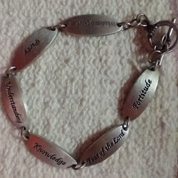 Fortitude wisdom counsel piety understanding knowledge fear of the Lord bracelet - Picture 2 of 4
